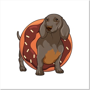 Dachshund with Donut Posters and Art